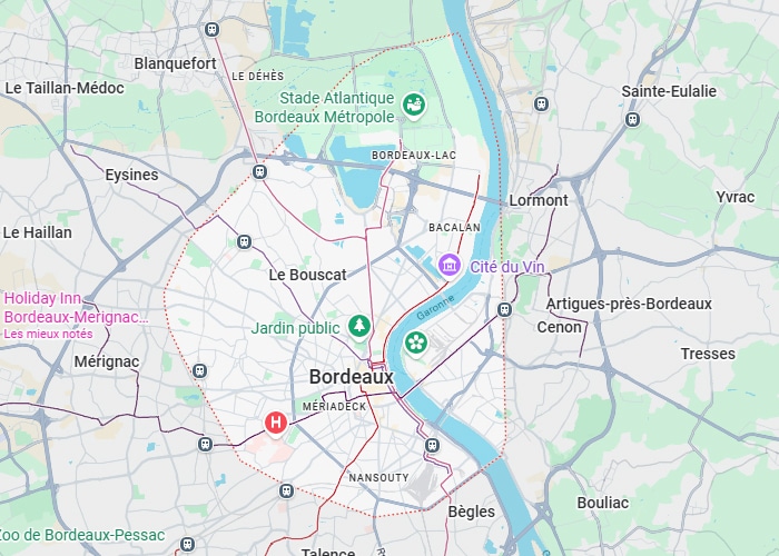 Carte Réseau Transports Bordeaux Métropole